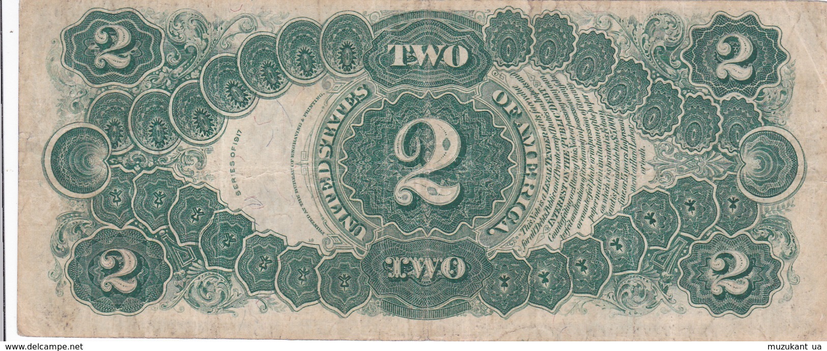 2  DOLLAR  1917 - Bilglietti Degli Stati Uniti (1862-1923)