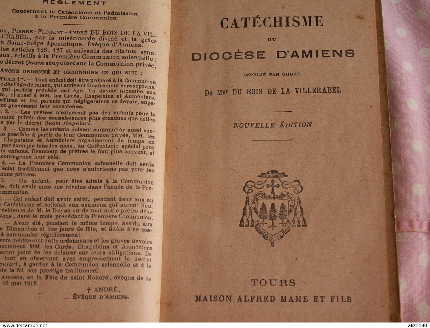 "" CATHESISME  DU  DIOCESE  D ' AMIENS   1926  106 PAGES "" - Godsdienst & Esoterisme