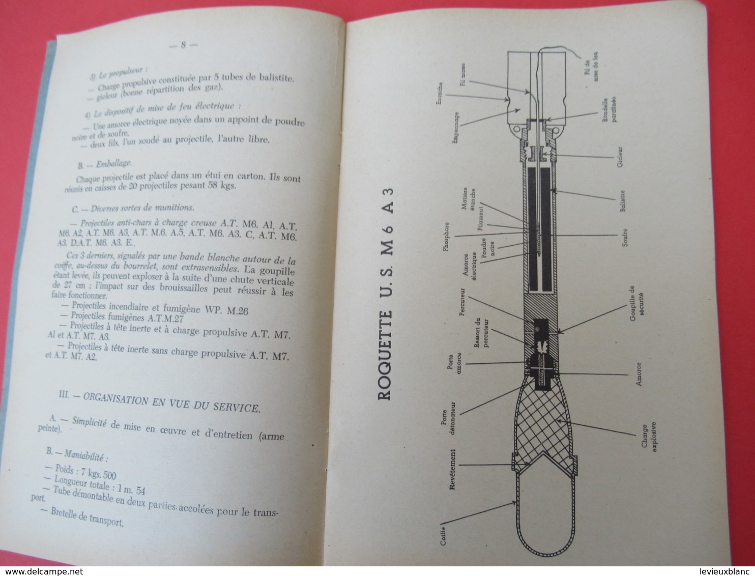 Livret/Ecole D'application De L'Infanterie/Lance-Roquettes Anti-Chars Et Charge Creuse/ 1958   VPN205 - Frans