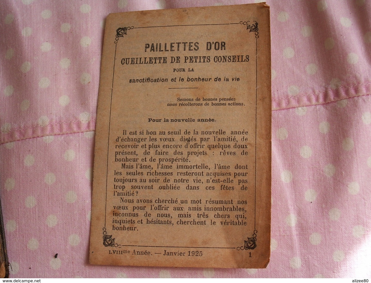""PAILLETTES  D ' OR - série 1  -1871  -  recueil des années 1868 -69 -70  //  PIE  IX ""
