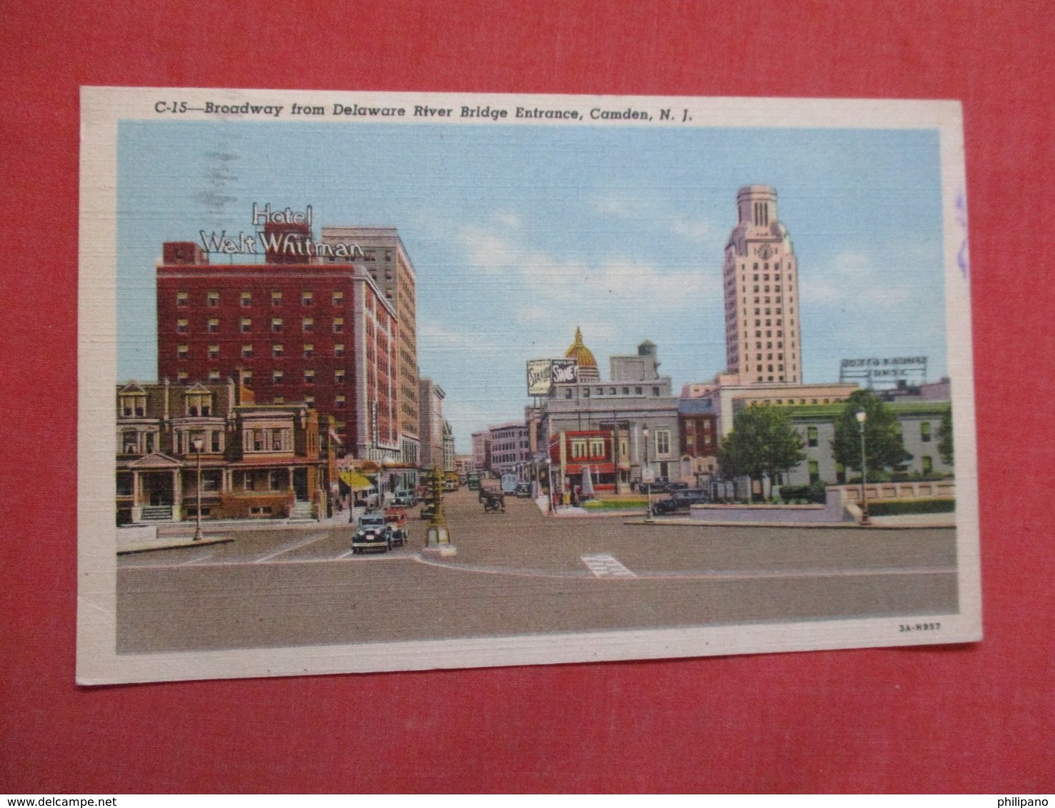 Broadway From Delaware River Bridge Camden  New Jersey >   .    Ref    3592 - Camden