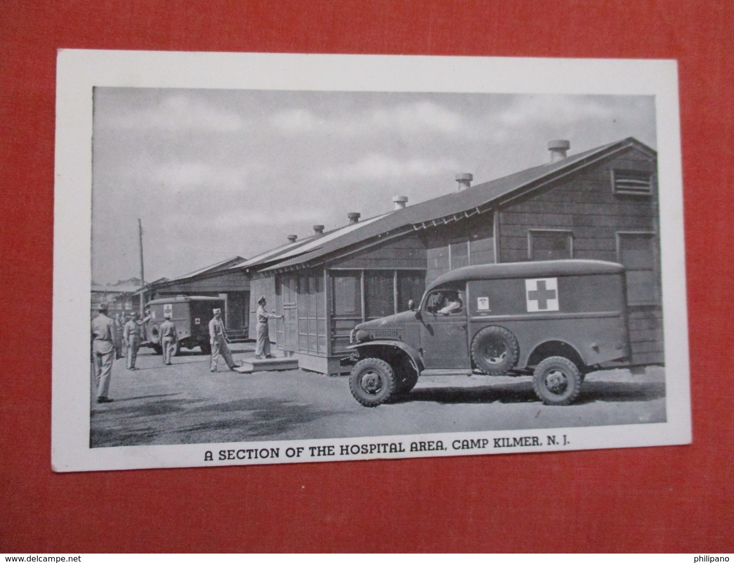 Ambulance US Military         Hospital Area Camp Kilmer New Jersey    .    Ref    3592 - Materiaal