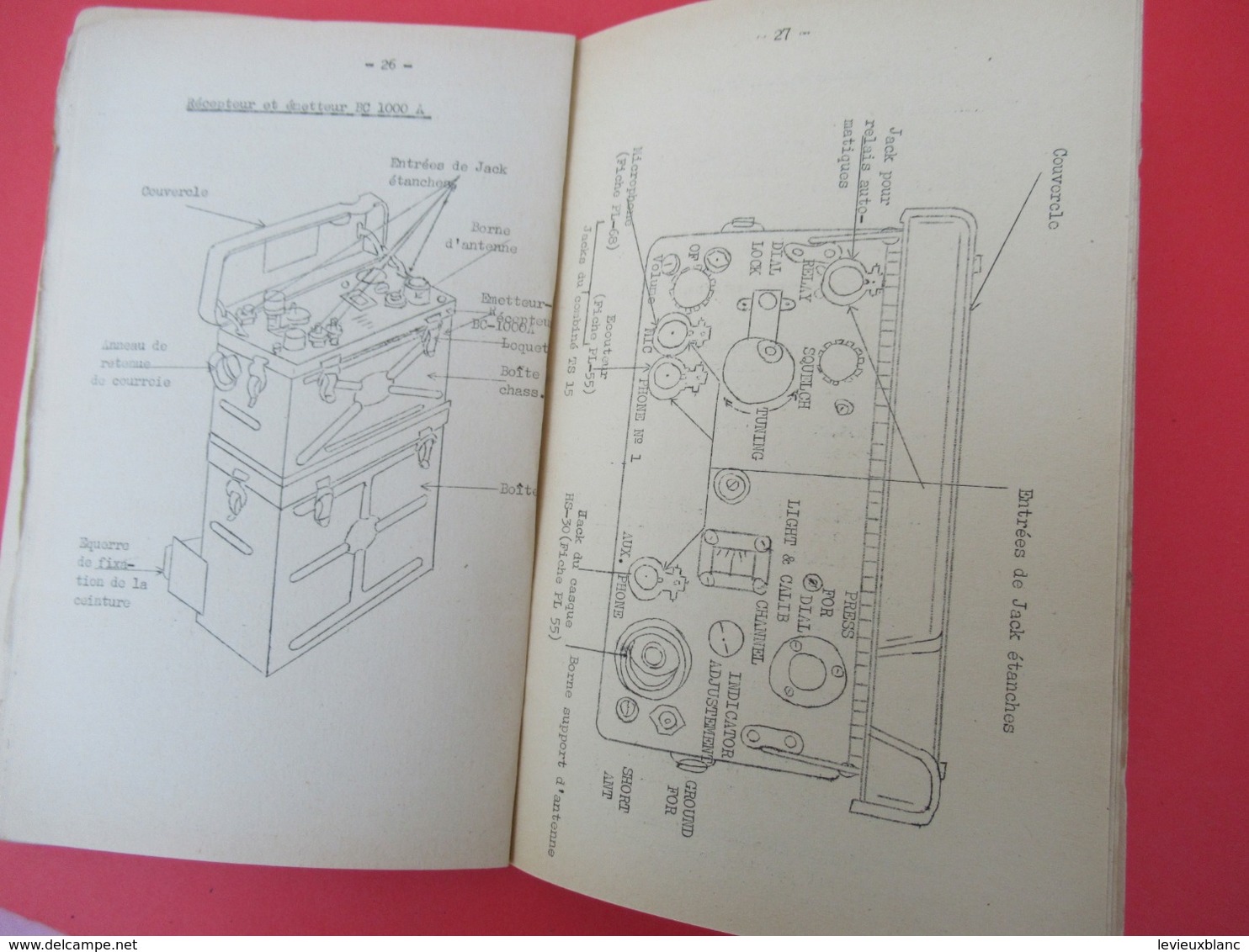 Livret/ ESAA/ Instruction Transmissions / Norice D'Emploi Des Postes SCR 536 Et SCR 300 /1958  VPN202 - Französisch