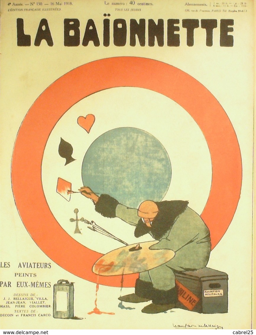 LA BAIONNETTE-1918-150-AVIATEURS PEINTS Par EUX MEMES-ATTERRISSAGEVILLA JEANJEAN VIALLET BELLAIGUE COLOMBIER - 1900 - 1949