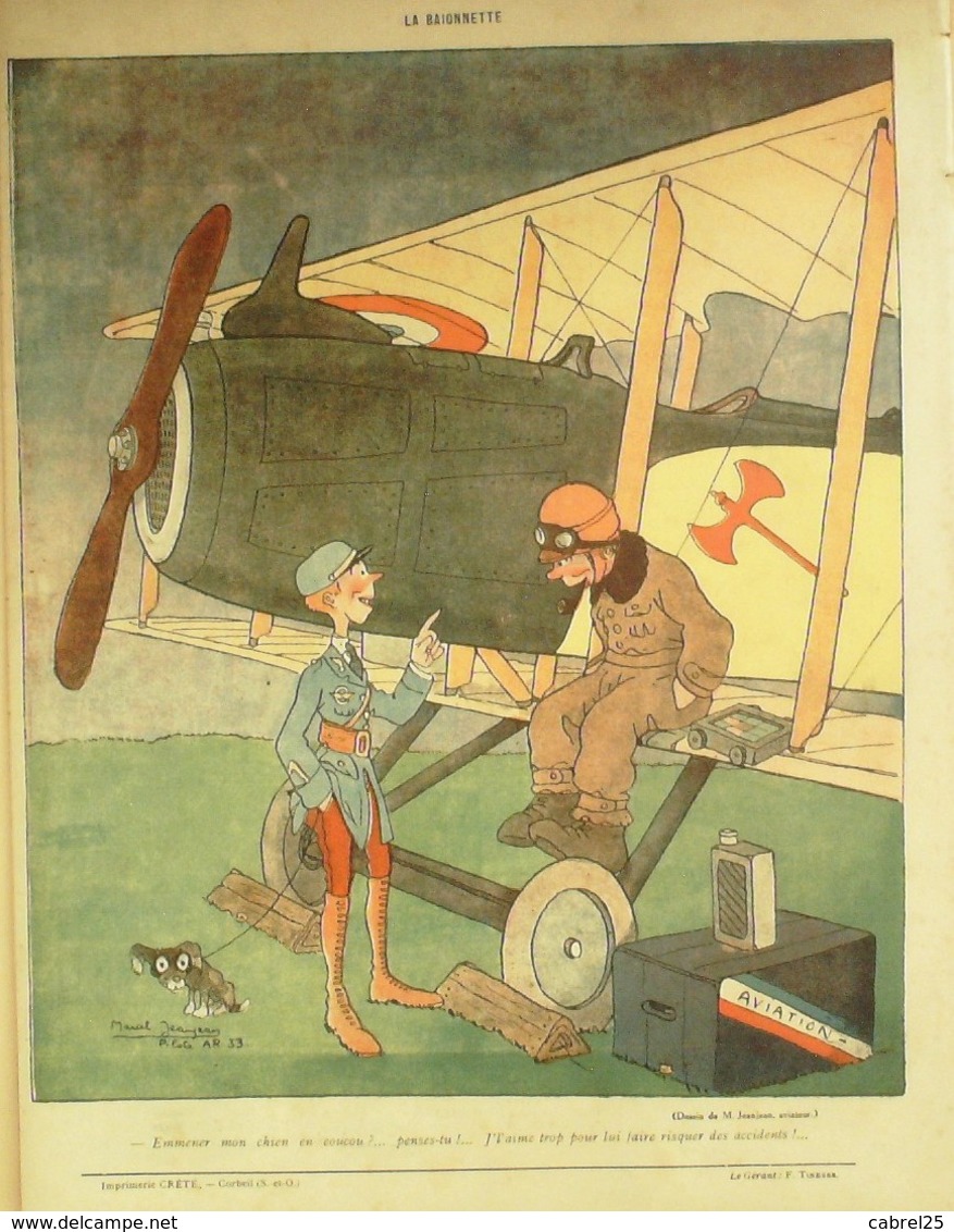 LA BAIONNETTE-1918-150-AVIATEURS PEINTS Par EUX MEMES-ATTERRISSAGEVILLA JEANJEAN VIALLET BELLAIGUE COLOMBIER - 1900 - 1949