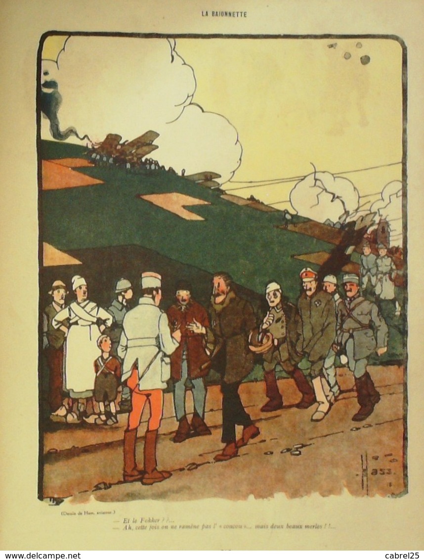 LA BAIONNETTE-1918-150-AVIATEURS PEINTS par EUX MEMES-ATTERRISSAGEVILLA JEANJEAN VIALLET BELLAIGUE COLOMBIER