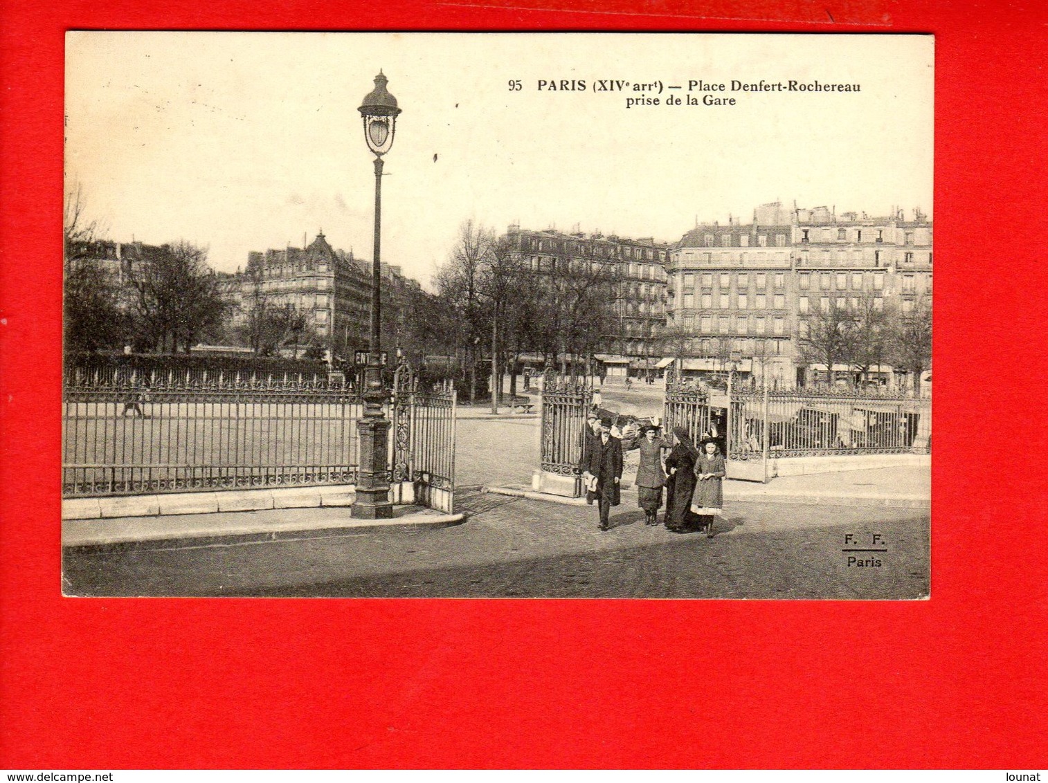 75 PARIS - Place Denfert Rochereau Prise De La Gare - Arrondissement: 14