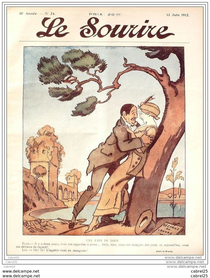 LE SOURIRE-1912- 24-Journal Humoristique-MIRANDE CAPY VILLEMOT GERVESE - 1900 - 1949