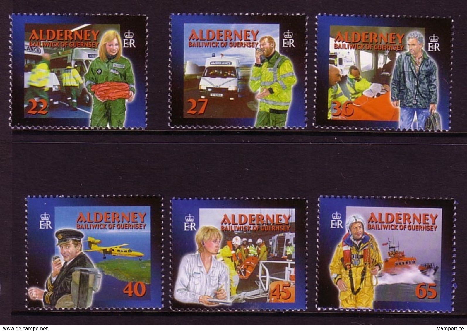 ALDERNEY MI-NR. 199-204 C ** SOZIALE DIENSTE (II) - GESUNDHEITSWESEN 2002 - Alderney