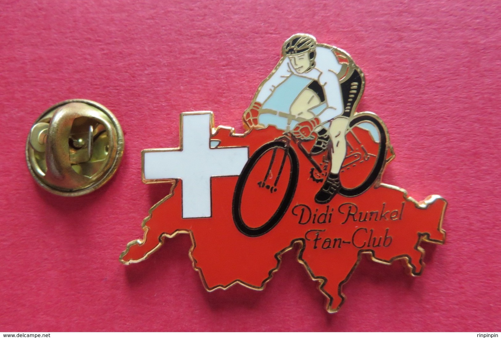 Pin's,Sport,Velo,DIDI RUNKEL FAN-CLUB,Cycliste,Bike,CONTOUR SUISSE Croix - Cycling
