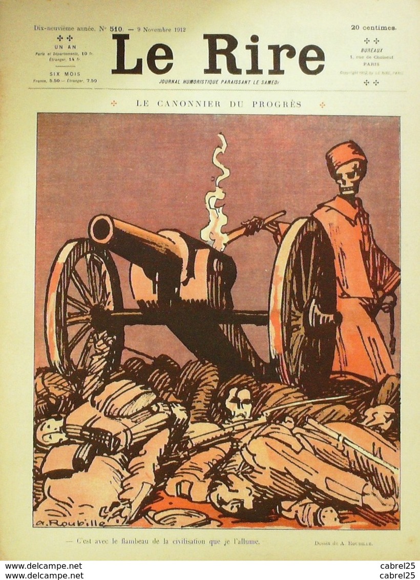 REVUE "LE RIRE"-1912-510-Dessin ROUBILLE DELAW CARDONA GERVESE LUCEIL,PELTIER - 1900 - 1949