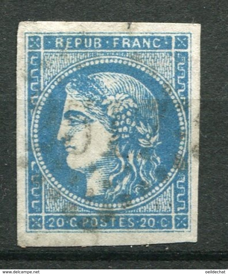 14480 FRANCE  N°45C ° 20. Bleu  Cérés  Bordeaux Type II Report 3    1870   B/TB - 1870 Ausgabe Bordeaux