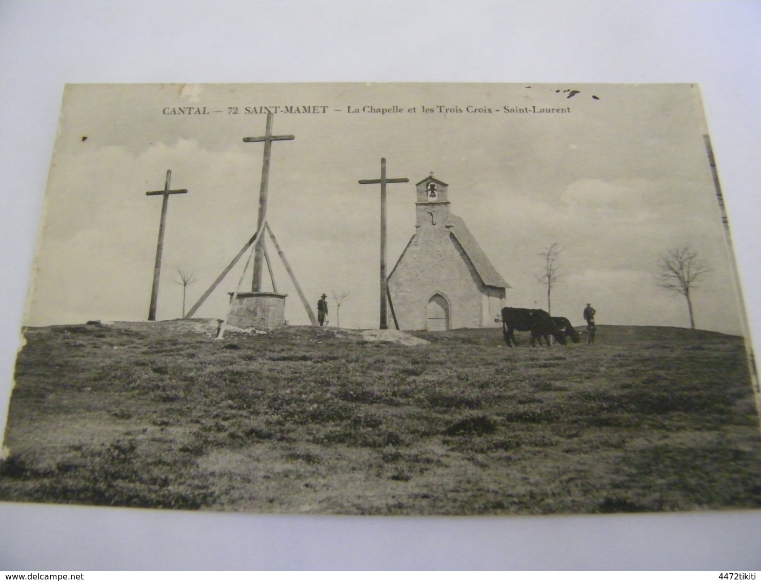 C.P.A.- St Saint Mamet (15) - La Chapelle Et Les Trois Croix - St Saint Laurent - 1910 - SUP (CO 27) - Saint-Mamet-la-Salvetat