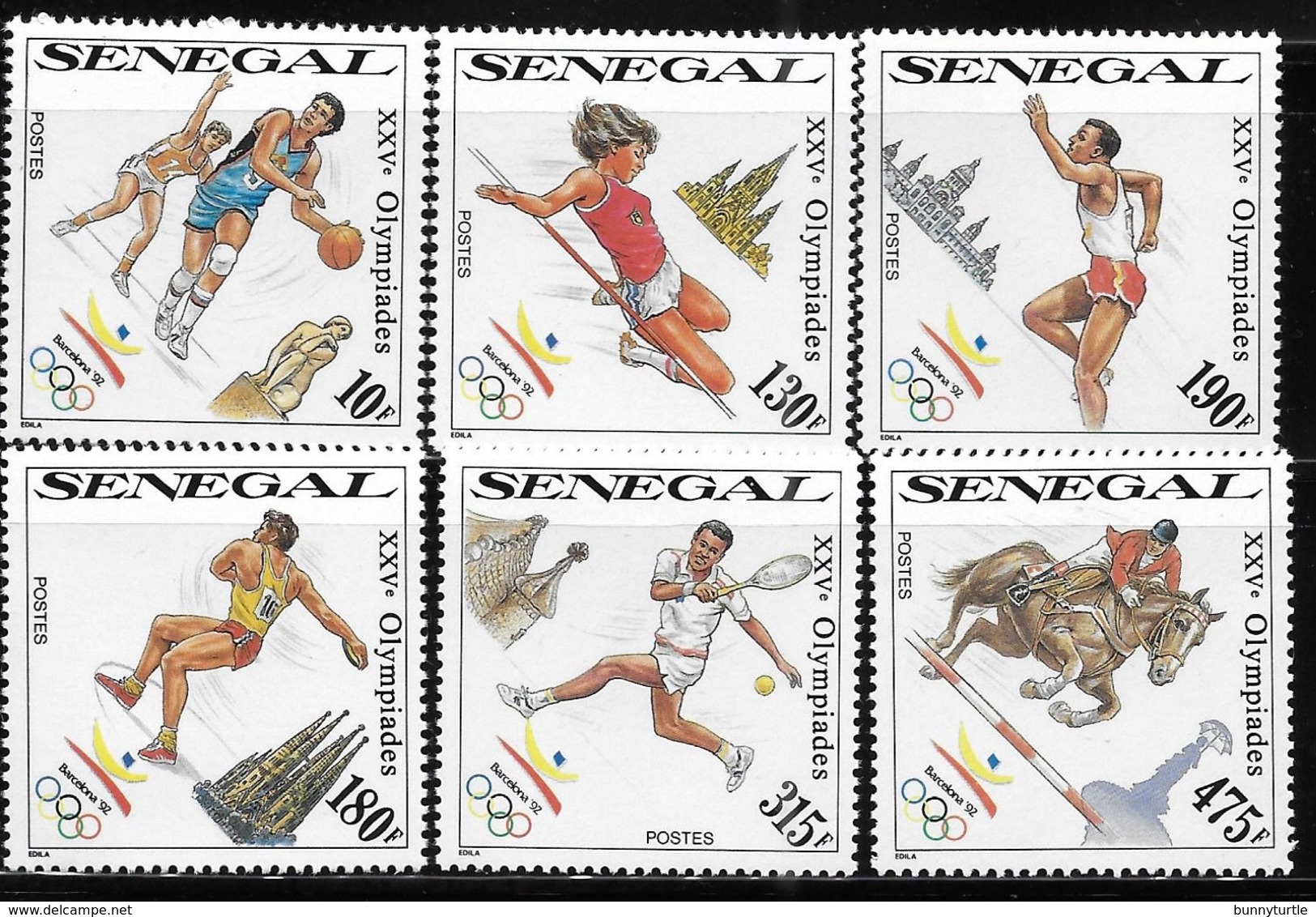 Senegal 1990 Summer Olympic Olympics 1992 Barcelona MNH - Senegal (1960-...)