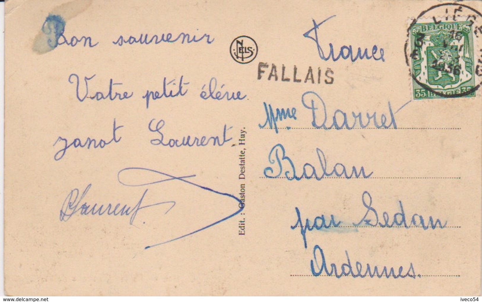 1936  Braives  " Château De Fallais  " ( Vers Baalan ) - Braives