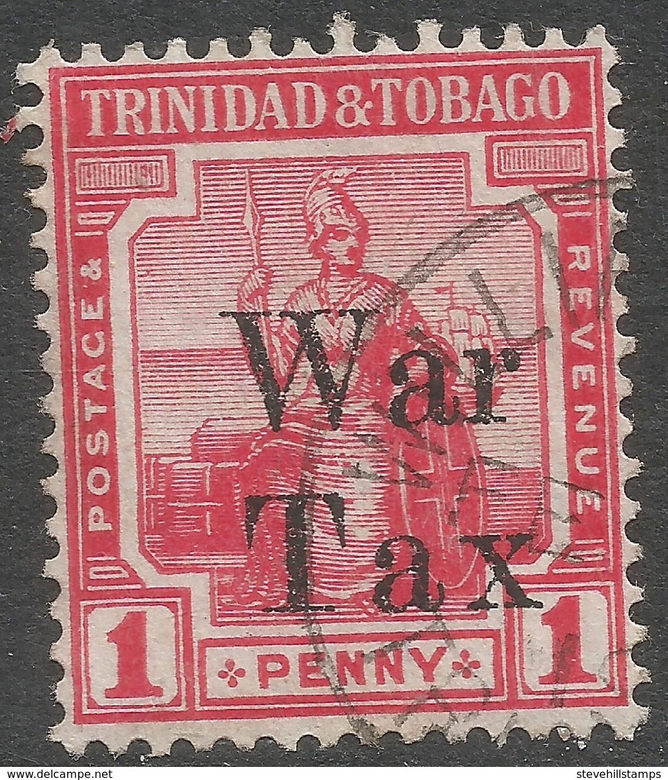 Trinidad & Tobago. 1918 War Tax. 1d Used SG 188b - Trinidad & Tobago (...-1961)