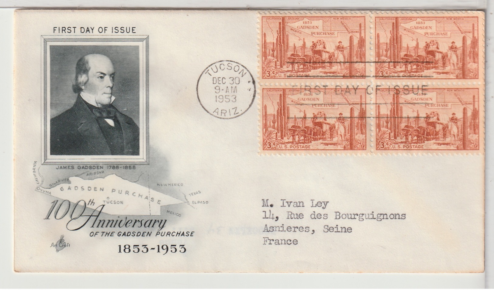 ETATS-UNIS - USA - FDC 1953 - 1951-1960