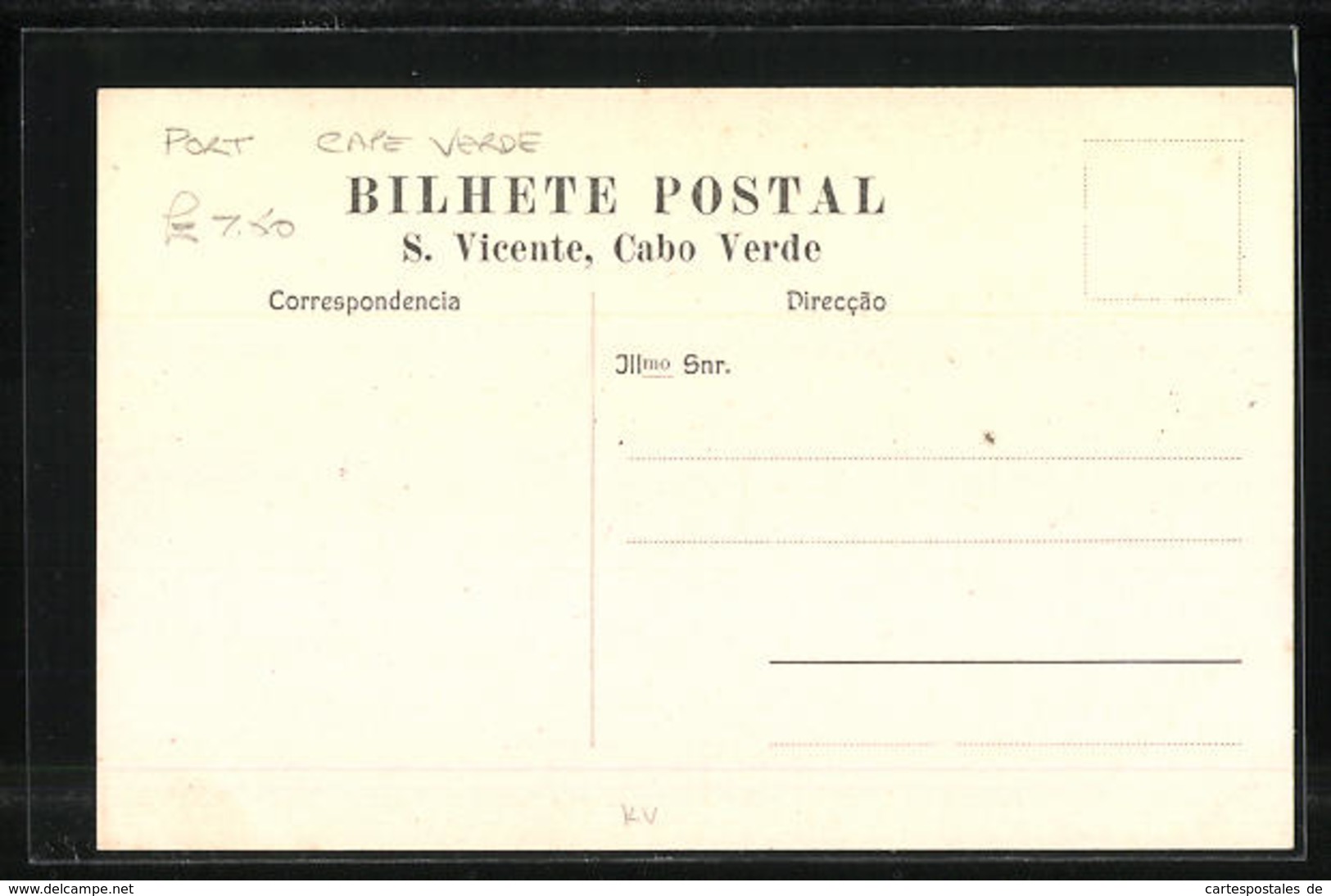 CPA S. Vicente, Estacao Telegraphica, Vue Partielle Avec Telegrafenamt - Cap Vert