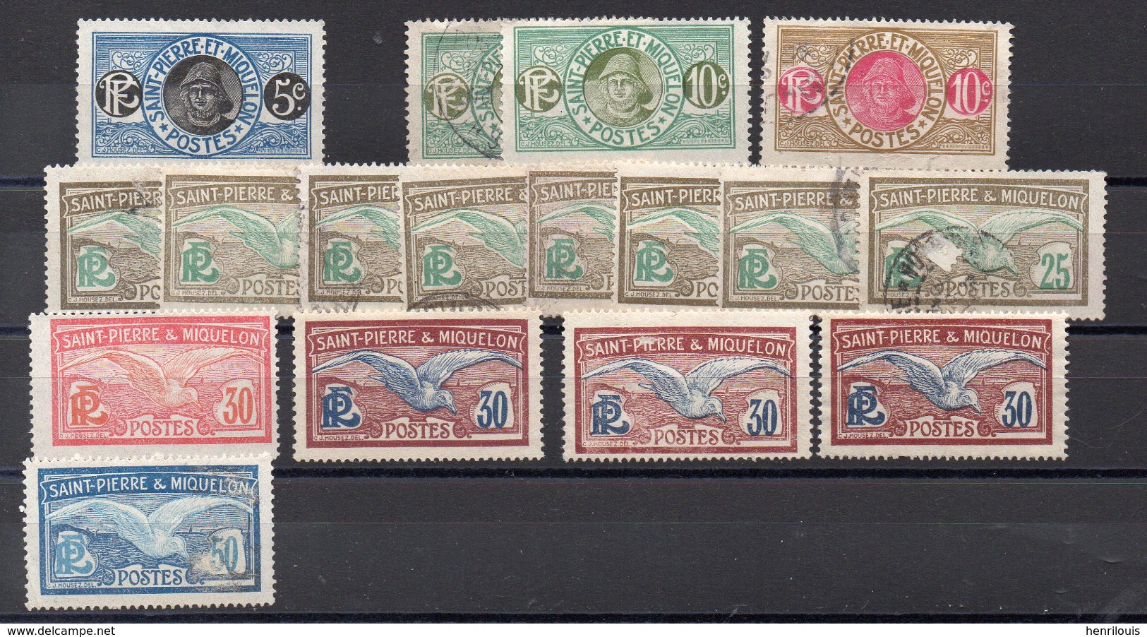 SAINT PIERRE ET MIQUELON  Timbres De 1922  ( Ref 1071  A)  Voir Descriptif - Used Stamps