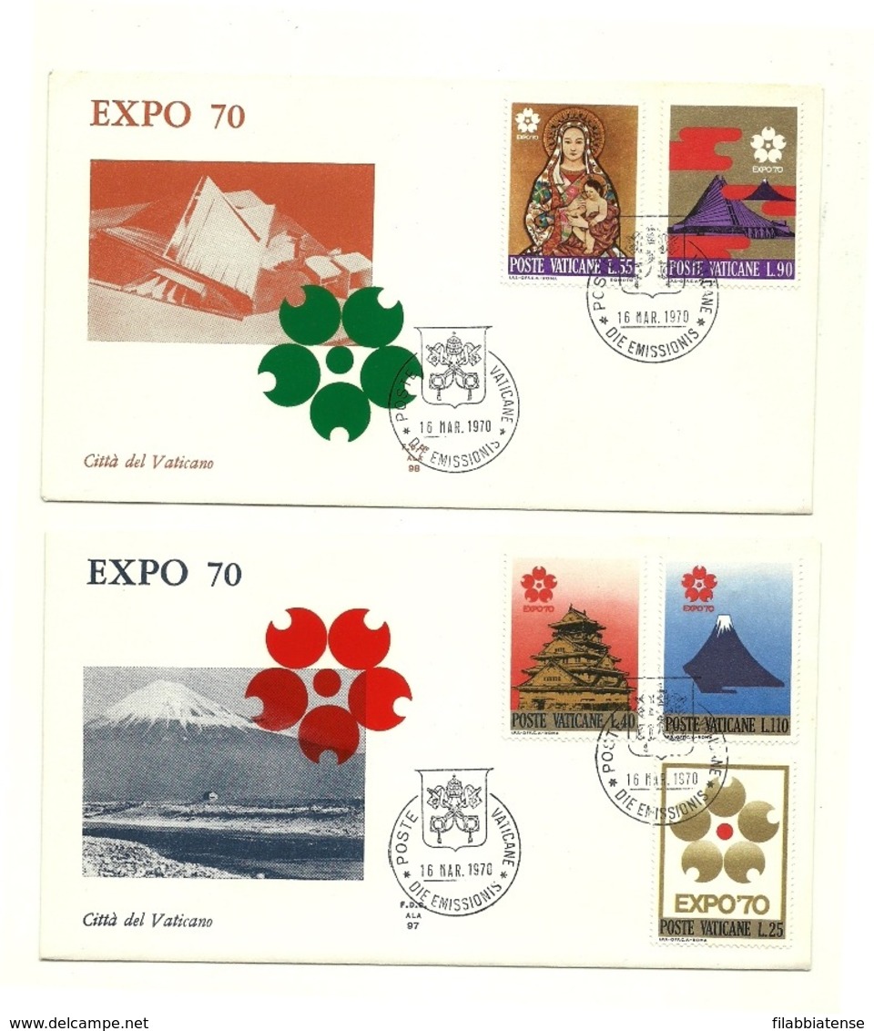 1970 - Vaticano 479/83 Esposizione Di Osaka     FDC - 1970 – Osaka (Japan)