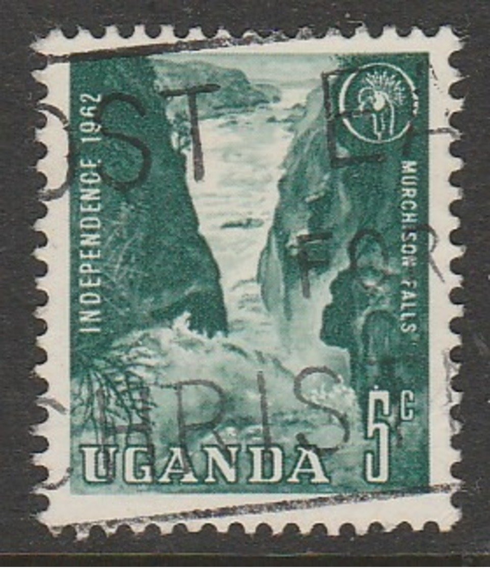 Uganda 1962 Independence 5 C Dark Bluish Green	 SW 80 O Used - Uganda (1962-...)