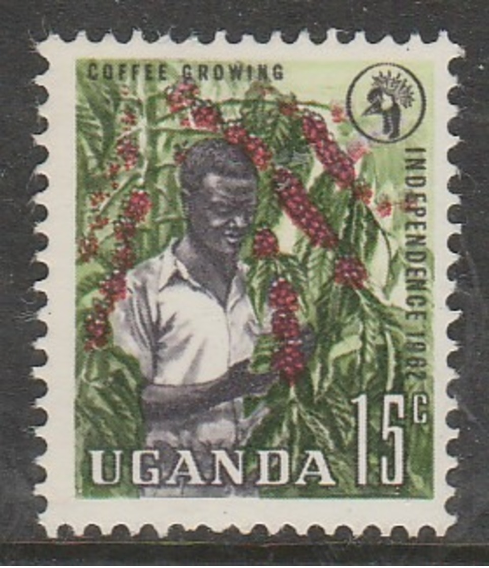 Uganda 1962 Independence 15 C Multicoloured SW 83 O Used - Uganda (1962-...)