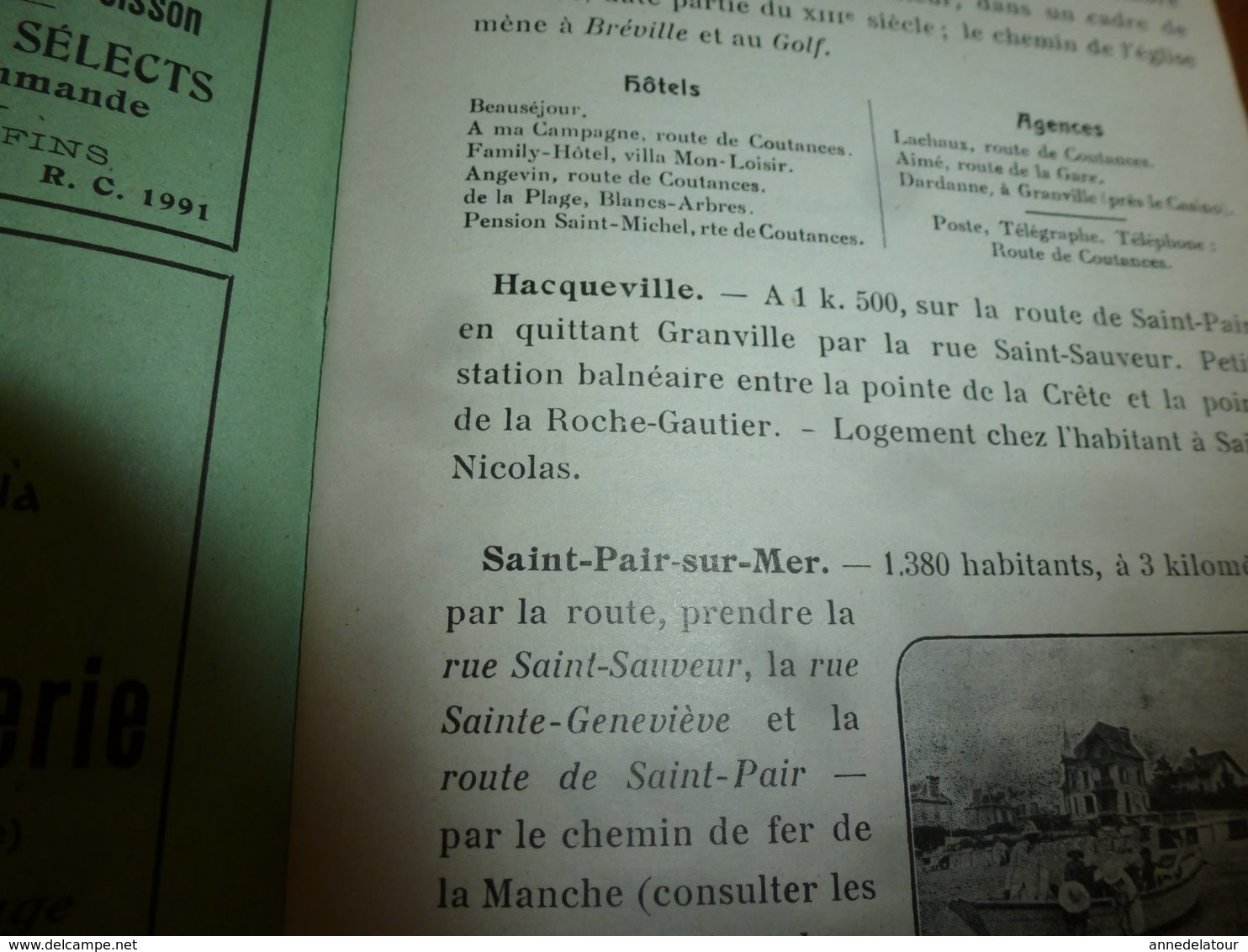 1920 ? GRANVILLE : rare guide du touriste,  édition L. Lecotteley , avec plan monumental de Granville