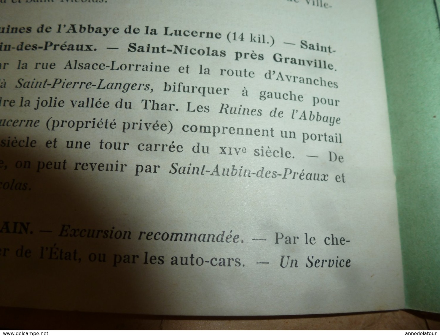 1920 ? GRANVILLE : rare guide du touriste,  édition L. Lecotteley , avec plan monumental de Granville