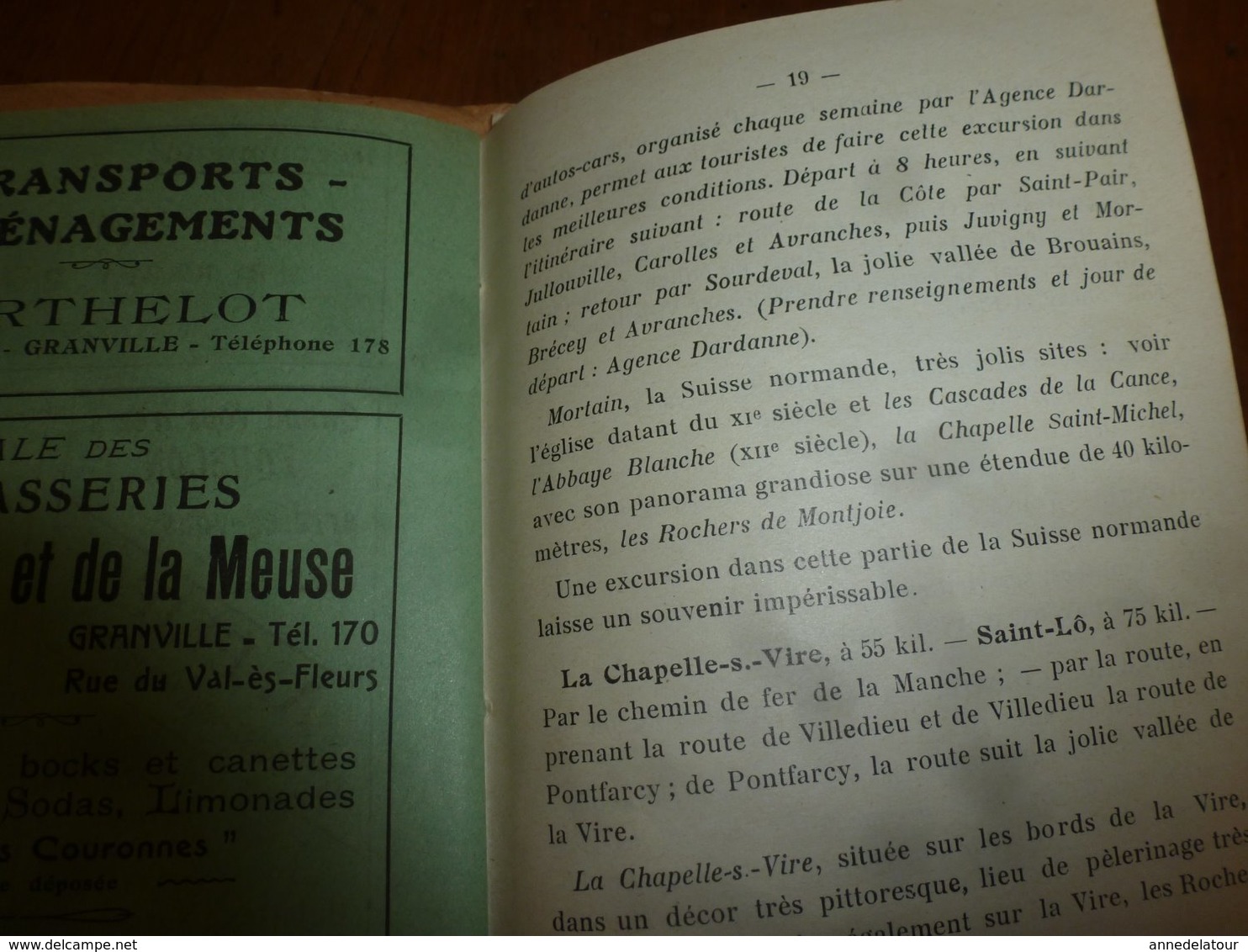 1920 ? GRANVILLE : rare guide du touriste,  édition L. Lecotteley , avec plan monumental de Granville