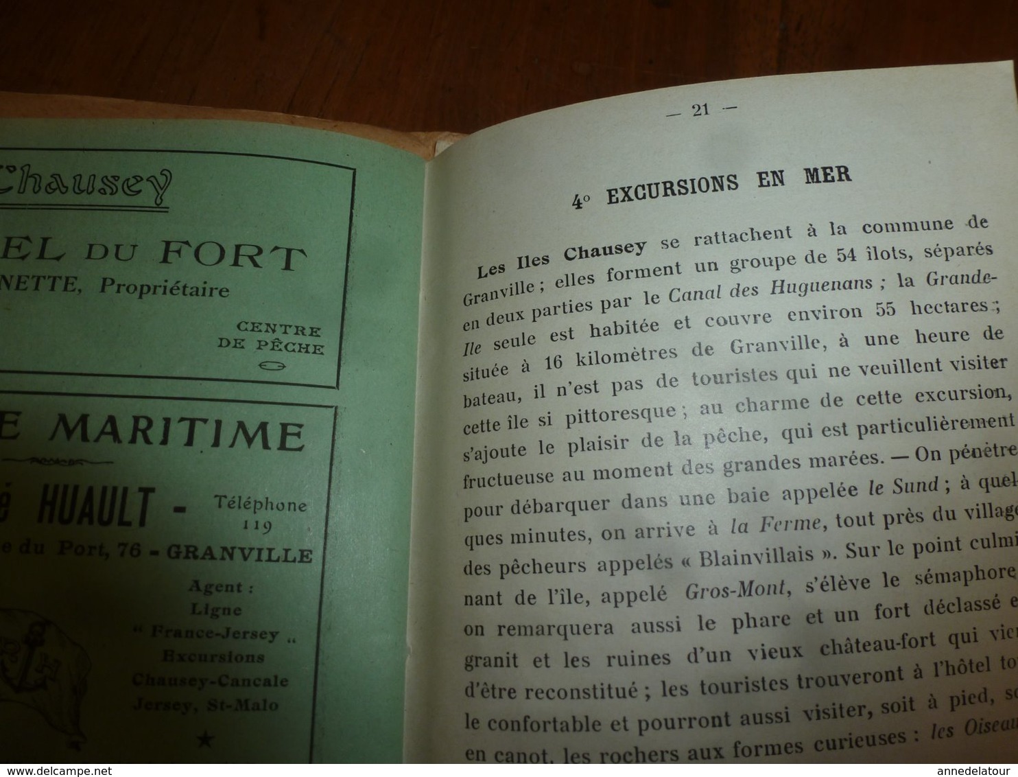 1920 ? GRANVILLE : rare guide du touriste,  édition L. Lecotteley , avec plan monumental de Granville