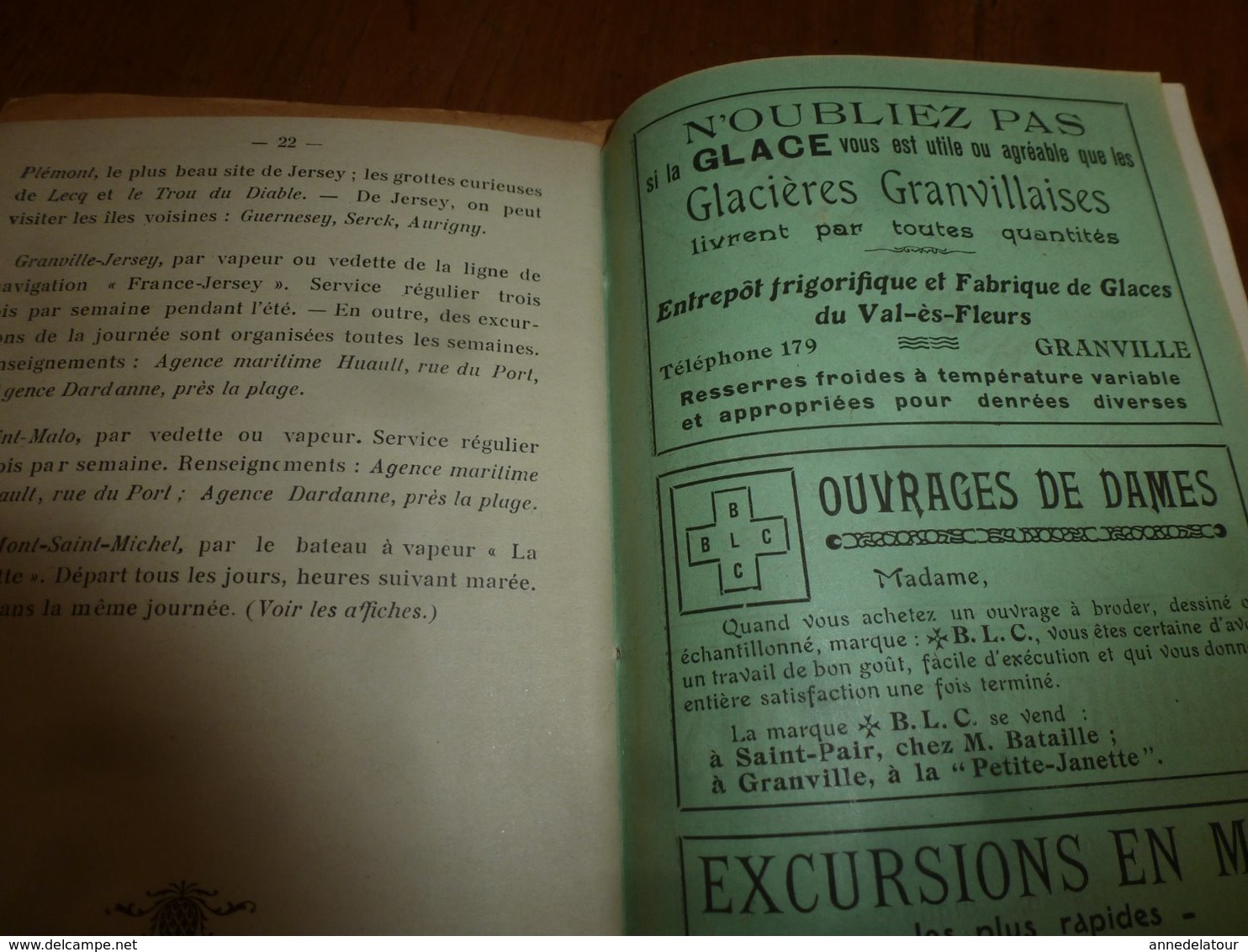 1920 ? GRANVILLE : rare guide du touriste,  édition L. Lecotteley , avec plan monumental de Granville