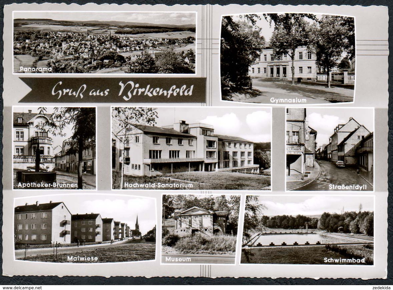 C7507 - Birkenfeld Gruß Aus - MBK Schwimmbad Gymnasium Schule Apotheke - Gerhard Hosser - Birkenfeld (Nahe)