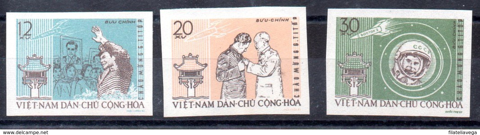 Serie De Vietnam De Norte N ºYvert 278/80 (*) SIN GOMA (OHNE GUMMI), Sin Dentar ASTROFILATELIA - Vietnam