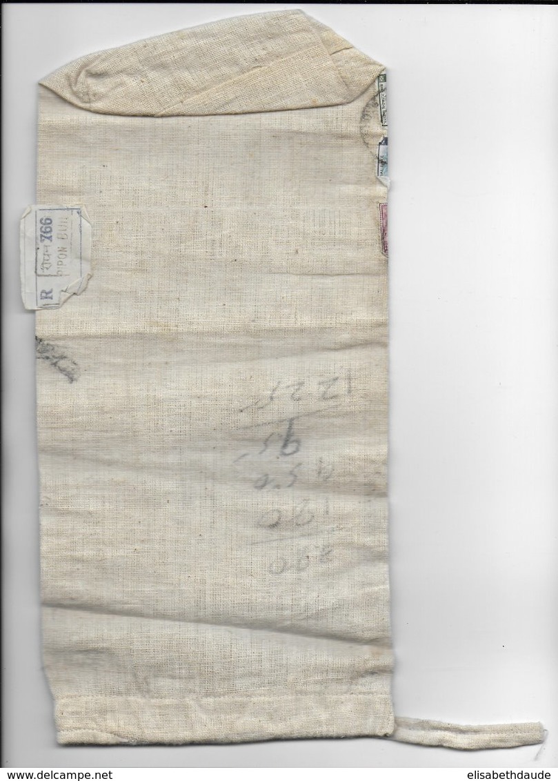 1970 - INDIA - SAC DE TOILE RECOMMANDE REGISTERED !!! Par AVION De MADRAS (VOIR DOS) => NAPOLI (ITALY) - Errors, Freaks & Oddities (EFO)