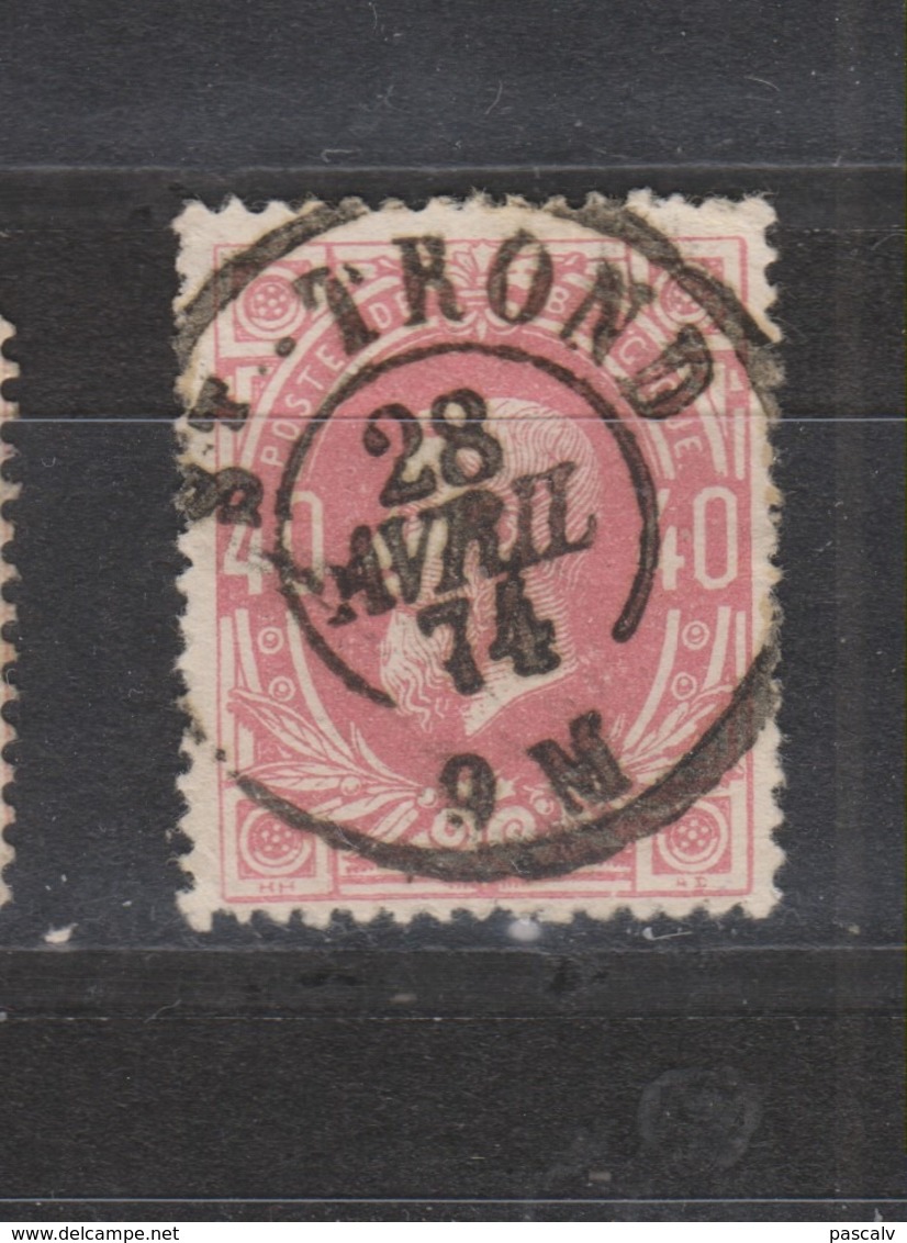 COB 34 Oblitération Centrale Double Cercle ST-TROND Superbe - 1869-1883 Leopold II.