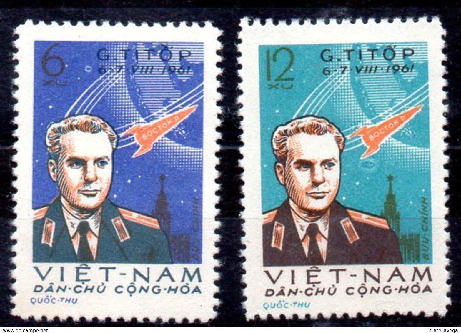 Serie De Vietnam De Norte N ºYvert 243/44 (*) SIN GOMA (OHNE GUMMI) ASTROFILATELIA - Vietnam