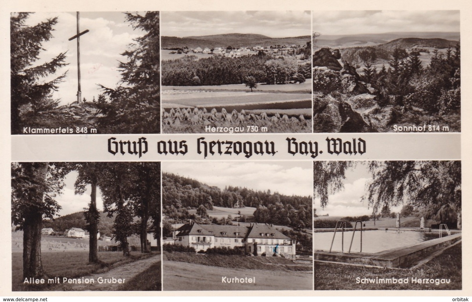 Herzogau (Bay. Wald) * Pension Gruber, Mehrbild * Deutschland * AK580 - Cham