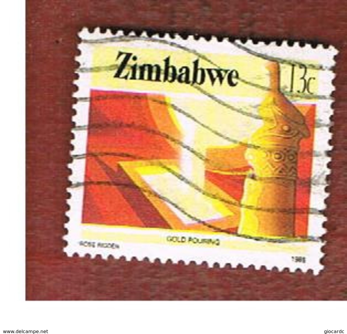 ZIMBABWE  -  SG 666 -  1985  GOLD POURING - USED ° - Zimbabwe (1980-...)