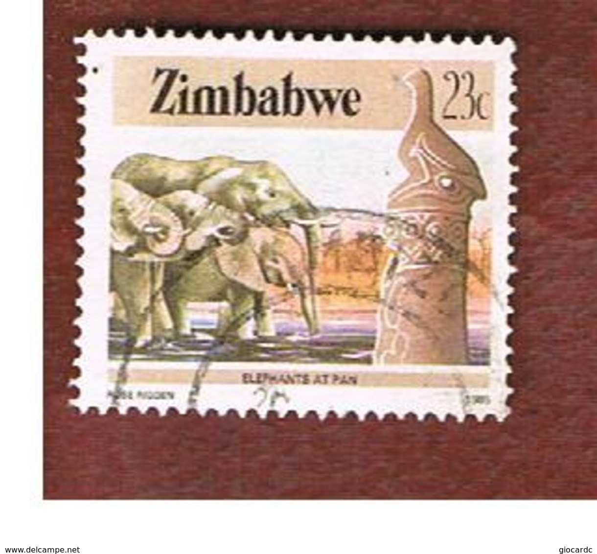 ZIMBABWE  -  SG 671 -  1985  ELEPHANTS   - USED ° - Zimbabwe (1980-...)