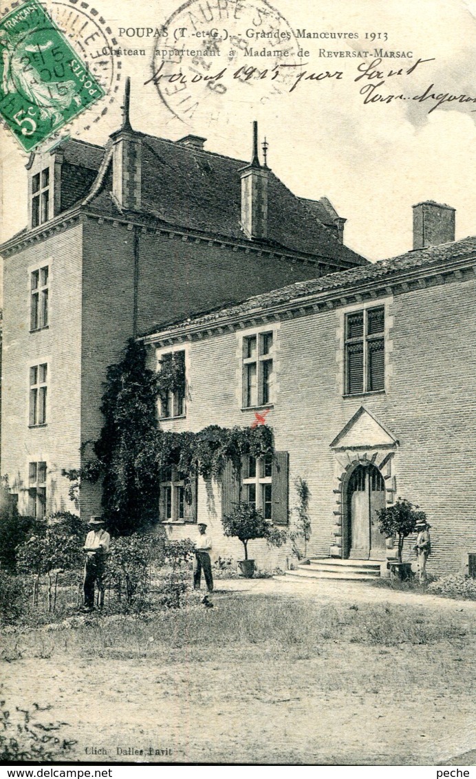 N°75444 -cpa Poupart -les Grandes Manoeuvres -château à Mme De Reversat-Marsac - Sonstige & Ohne Zuordnung