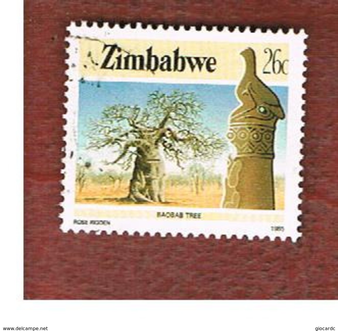 ZIMBABWE  -  SG 673 -  1985  BAOBAB TREE   - USED ° - Zimbabwe (1980-...)