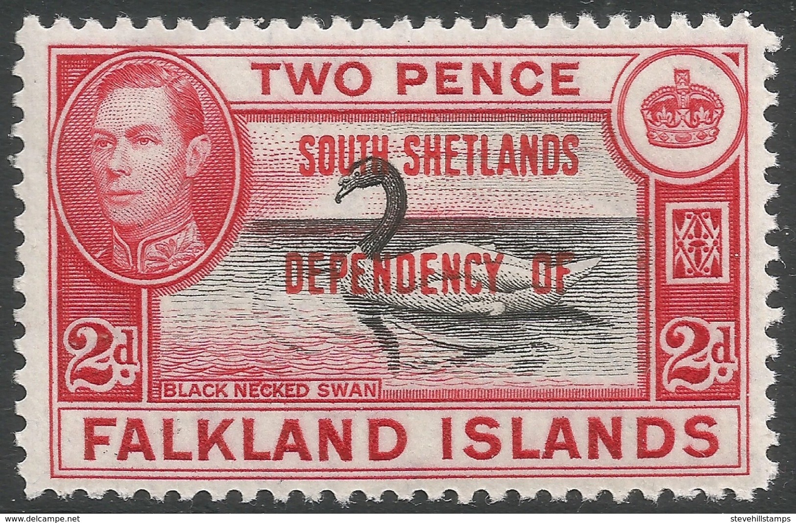 Falkland Islands Dependencies (South Shetlands). 1944-45 KGVI. 2d MH. SG D2 - Falkland Islands