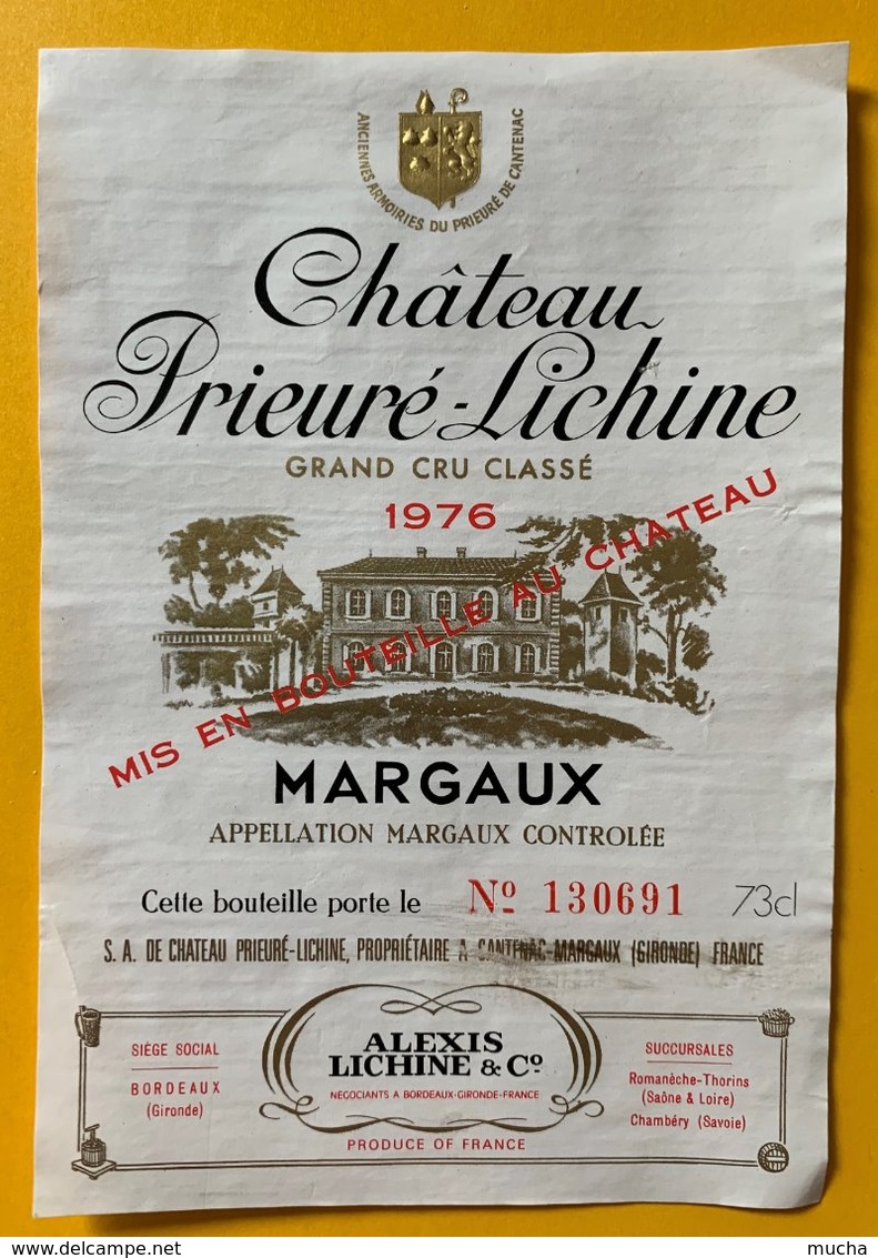 11606 - Château Prieuré-Lichine 1976 Margaux - Bordeaux