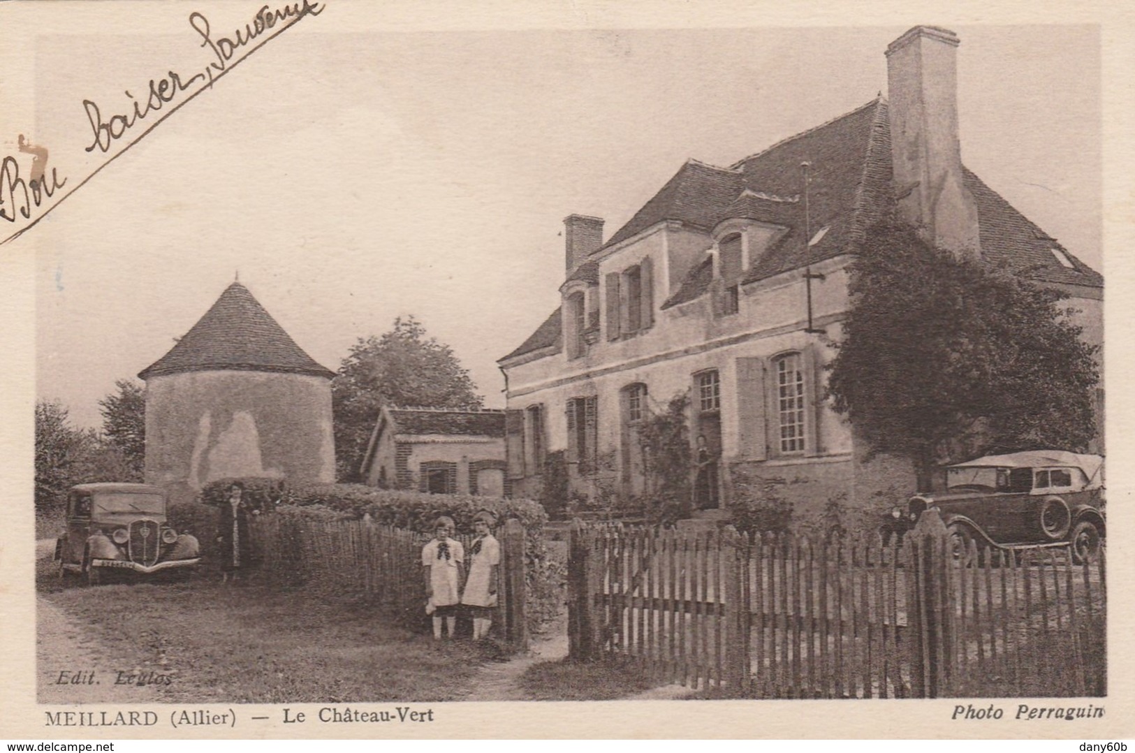 REF.HN . CPA . 03 . MEILLARD . LE CHATEAU VERT . ENFANTS .VIEILLES VOITURES - Other & Unclassified