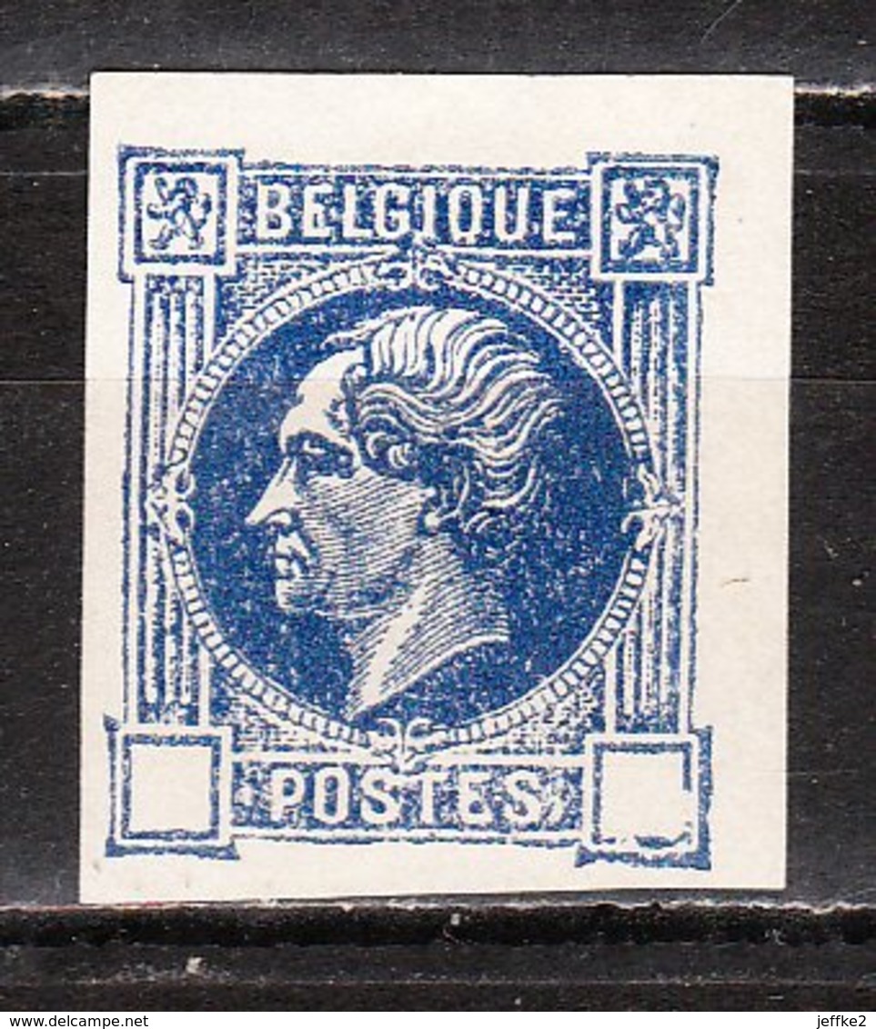 Essai Non Dentelé En Bleu à L'effigie De Leopold Ier Sans Valeur Faciale - MNG - Pour Spécialiste - LOOK!!!! - Proofs & Reprints