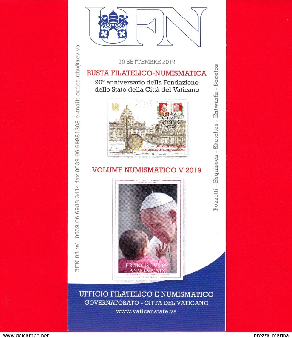 Nuovo - VATICANO - 2019 - Bollettino - Busta Filatelica - Volume Numismatico  - BFN 03 - Brieven En Documenten