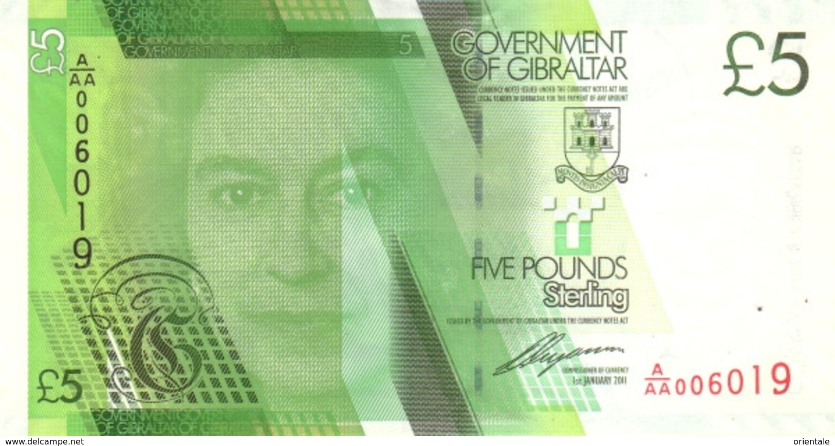 GIBRALTAR P. 35 5 P 2011 UNC - Gibraltar