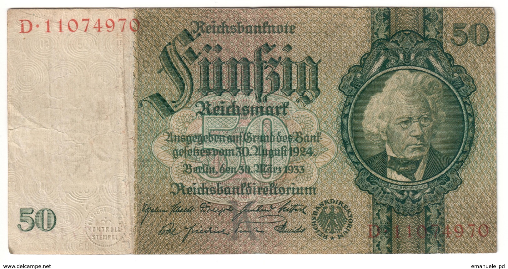 Germany 50 Reichsmark 30/03/1935 *V* - 100 Reichsmark