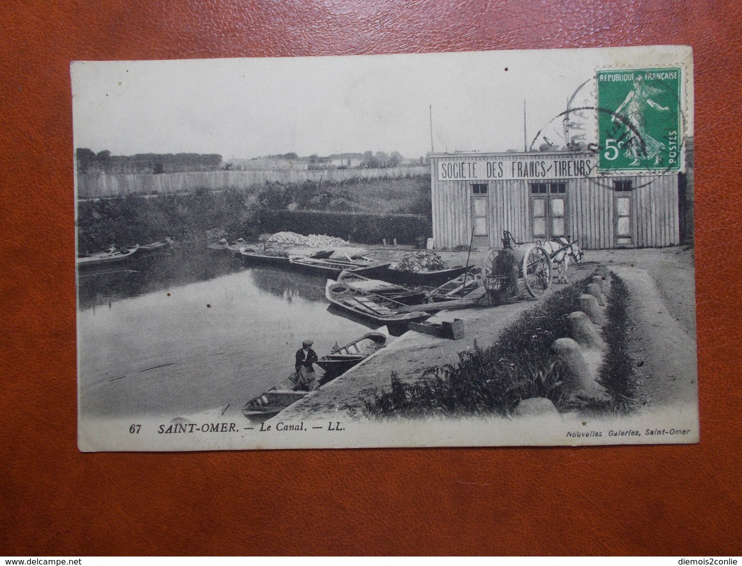Carte Postale  - St OMER (62) - Le Canal - Societe Des Francs Tireurs (3484) - Saint Omer