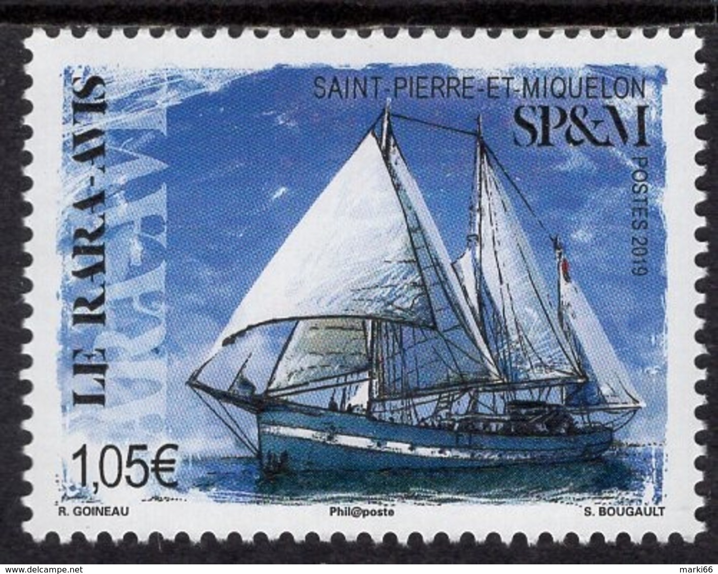 St. Pierre & Miquelon - 2019 - Sailing Ships - Le Rara-Avis - Mint Stamp - Unused Stamps